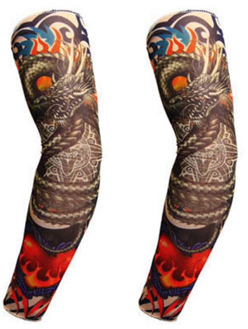 와이지알씨 타투 팔토시 모음 2개 세트 문신 무봉제 자외선 차단 쿨토시 패션, 020번