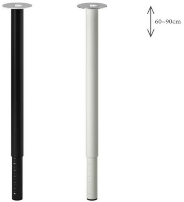 이케아 책상 테이블 다리 높이조절 나사포함 60~90cm 올로브, 화이트, 1개