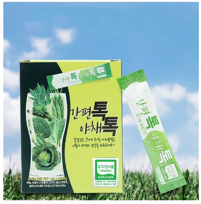 간편톡 야채톡1.5gx30개 유기농100% 국내산, 45g, 30개