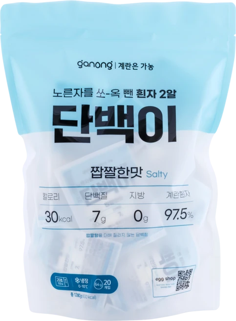 가농 단백이 짭짤한 맛 40개입(에그 프로틴), 2개, 20구 - 쿠팡