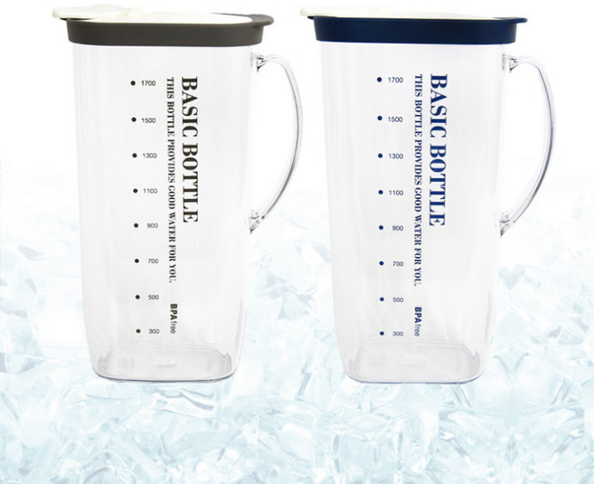 문일케미칼 베이직 T 물병 (대) 2L 플라스틱 냉장고 물병, 그레이, 1개