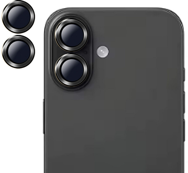 투에이비 아이폰 호환 메탈 카메라 강화유리, 2세트