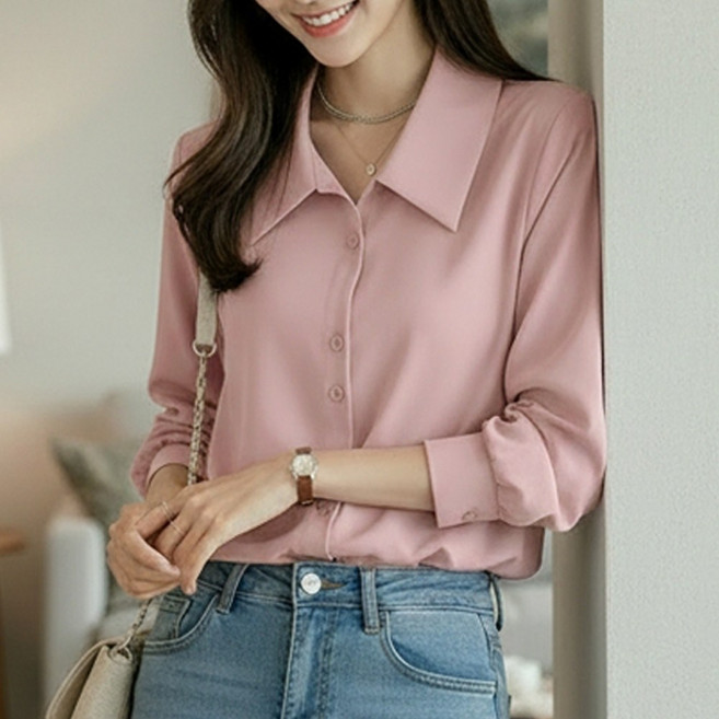 메이킹유 긴팔 레이어드 셔츠 면접 7558무드블라우스