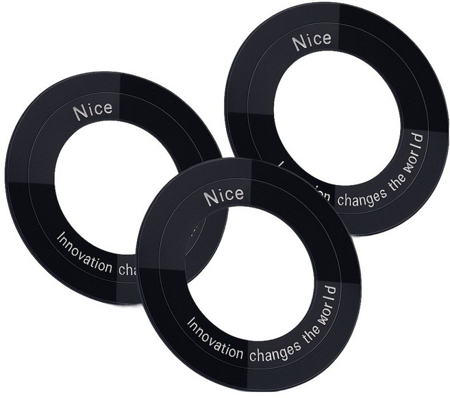 아이작큐브 맥세이프 호환 자석스티커 메탈링, 02 블랙, 3개