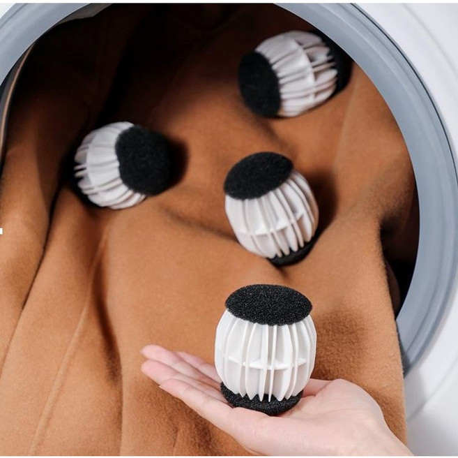 드럼세탁기 통돌이 세탁볼 세탁 의류 엉킴 방지 털 먼지 제거, 2개, 화이트