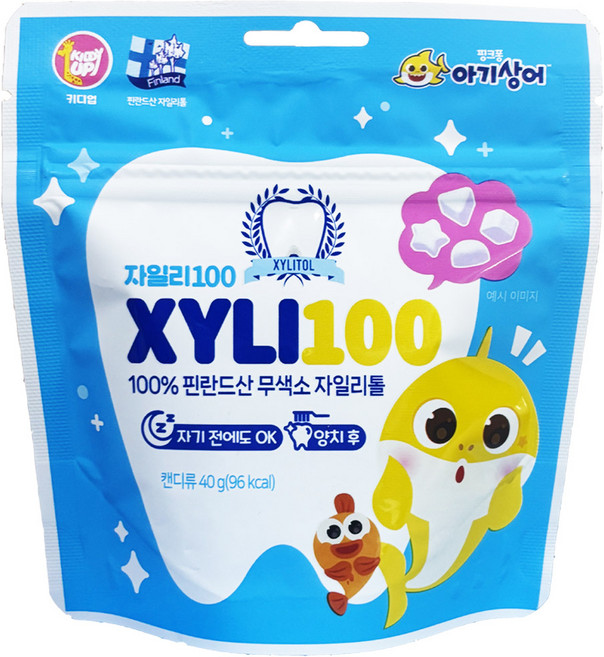 핑크퐁 아기상어 자일리100 핀란드100% 자일리톨, 40g, 35개