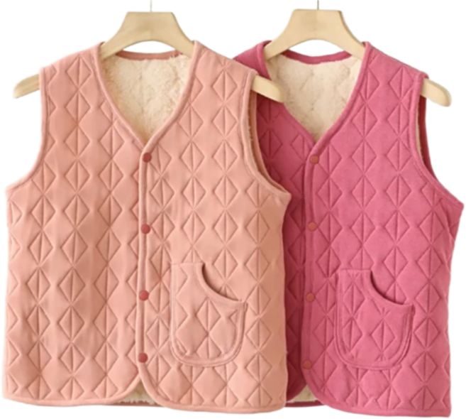 할머니조끼 누빔 보온 융털 기모 김장 조끼