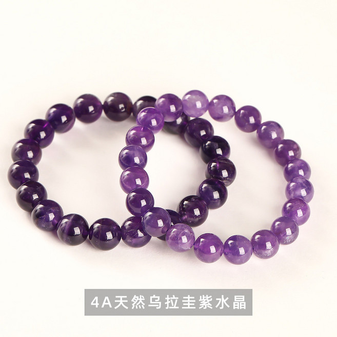 晶德珠寶 LINK JD GEMS 烏拉圭紫水晶圓珠手串 4A等級 招財轉運 紫韻夜光 7-8毫米