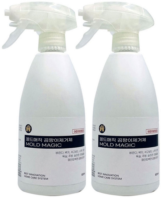 몰드매직 폼 곰팡이제거제 500ml 2개 거품스프레이포함욕실 베란다 곰팡이제거