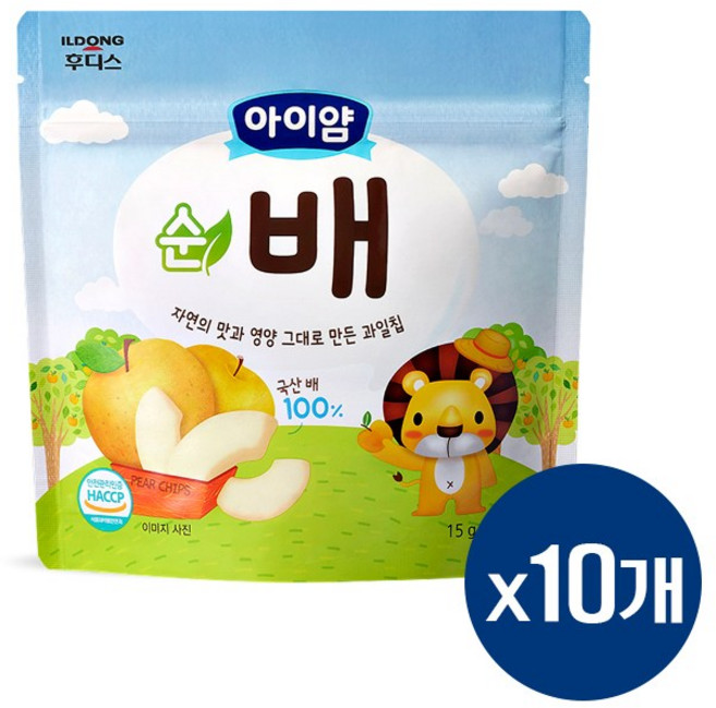 일동후디스 아이얌 동결건조 과일칩 순배, 15g, 10개