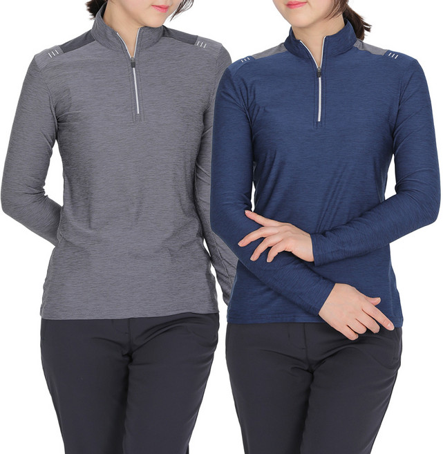 <스타일랑> (1+1) 여성 봄 가을 긴팔 집업티 / 프리미엄 원단 등산 아웃도어 작업복 빅사이즈 스판 긴팔티