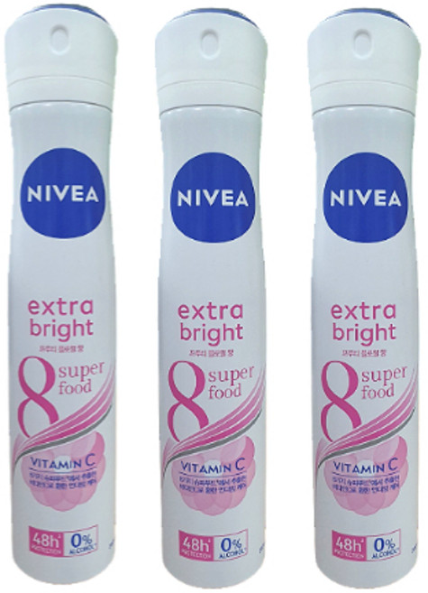 니베아 데오드라트 스프레이 엑스트라 브라이트, 200ml, 1개