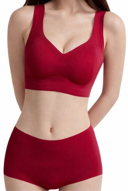 무봉제 볼륨업 브라 팬티 세트