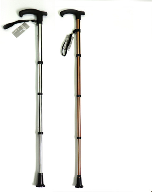 슈팡 소형 4단 접이식 안테나 지팡이 경량 노인 어르신 지팡이, 1개, 로즈골드