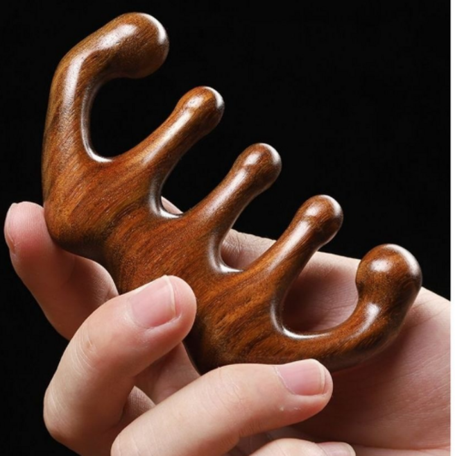 쿠할 나무 두피 괄사 마사지 목 어깨, 1개