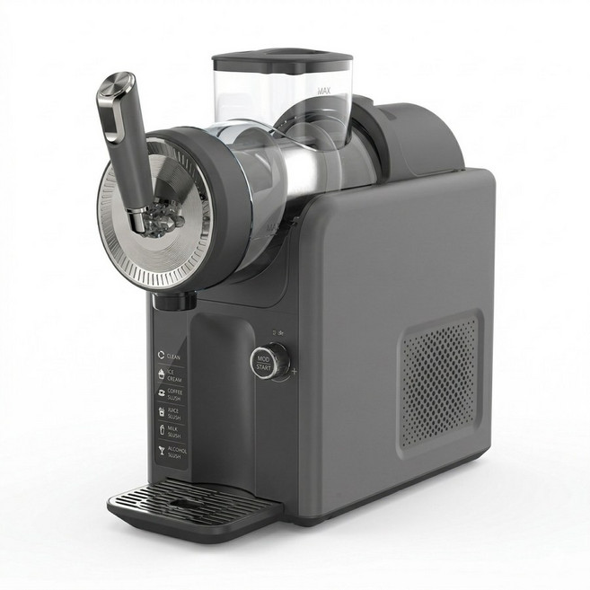 슬러시 기계 가정용 음료 냉각기 소프트 아이스크림 메이커 스무디 빙수 슬러쉬 제조기 제빙기, 매트 그레이