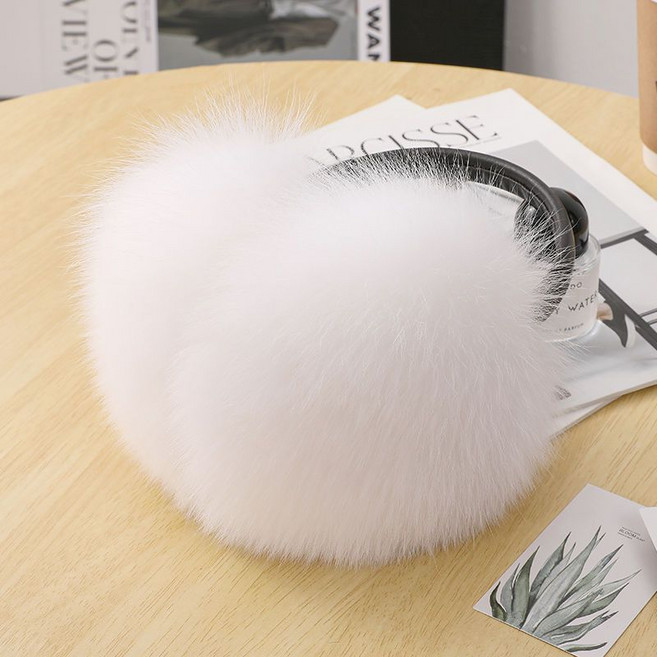 Makone 진 여우털 여성 이어커버 보온 대형 이어마포 겨울 두꺼운 모피 이어워머