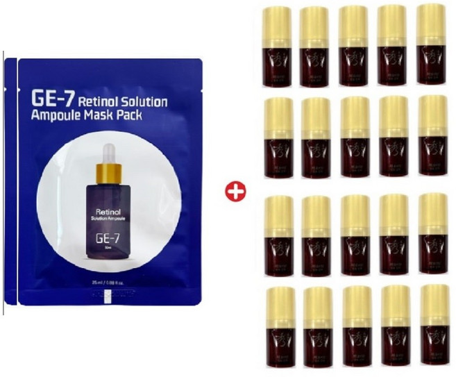 GE7 레티놀 에코 마스크2/수려한 효비담 발효 진액5mlx20개(총100ml), 5g, 20개