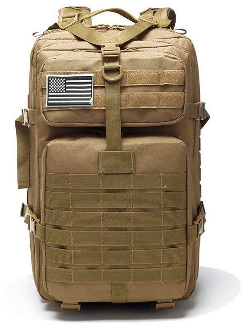 ROJI 대용량 등산 캠핑 백팩 45L, 29 x 28 x 49 cm, 블랙