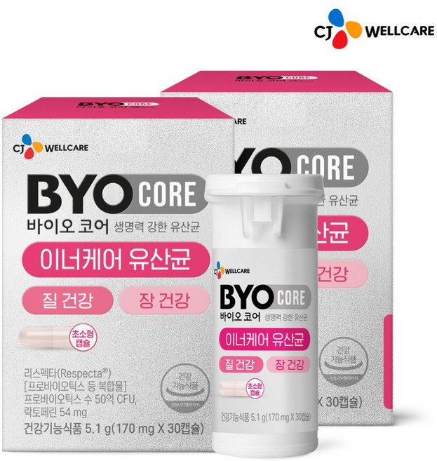CJ 바이오코어 질 건강 리스펙타 유산균, 30회분, 2박스