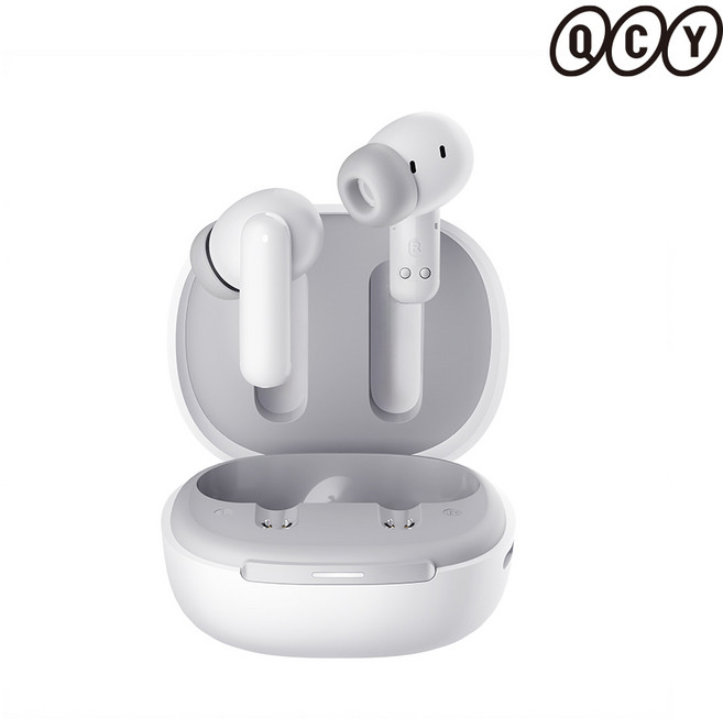 QCY HT16 멜로버즈 무선 블루투스 게이밍 이어폰 ANC 노이즈캔슬링 + 실리콘 케이스, HT16 멜로버즈 화이트 단품