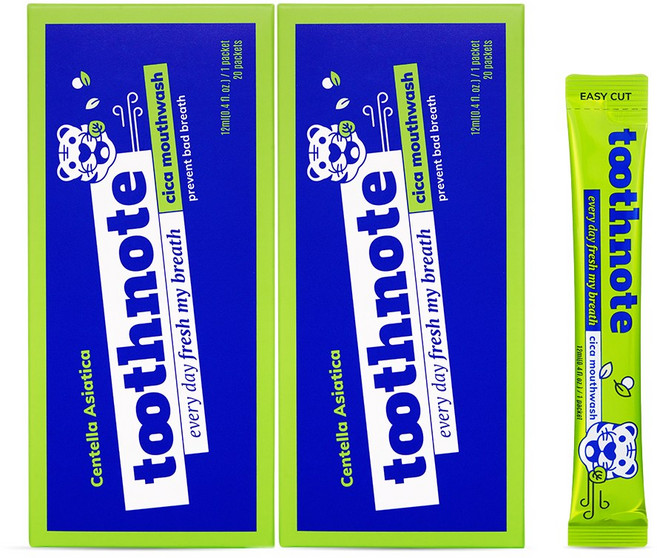 투스노트 시카 마우스 워시 일회용 구강청결제, 12ml, 40개