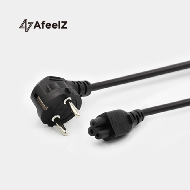 AfeelZ 국산 3구 크로바 파워케이블, 2m, 1개