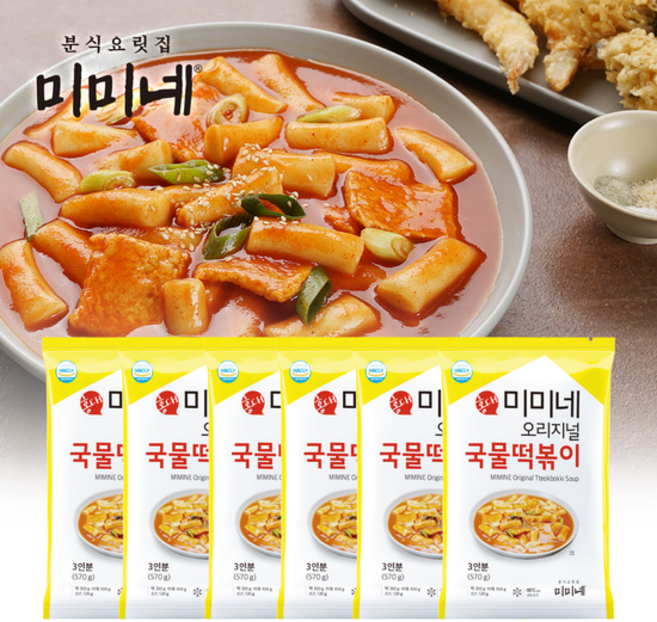 미미네 오리지널 국물떡볶이 6봉, 570g, 6개