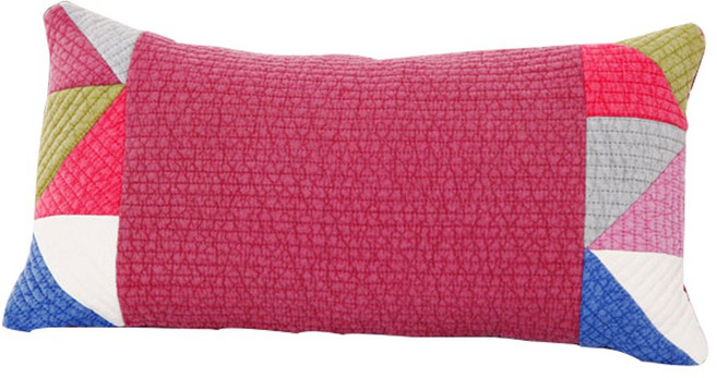 에코숲라이프 천연 편백나무베개 편백나무칩 삼각베개(소), 레드/편백나무(일반 큐브칩)-9~10mm, 1개