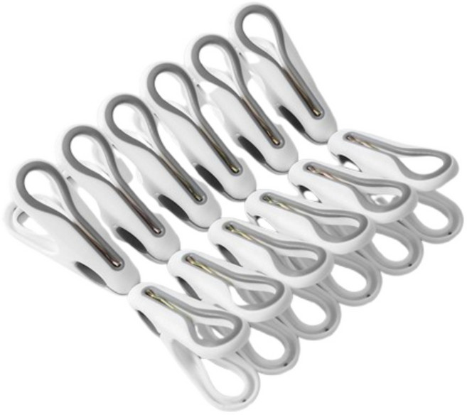 콕찝 라인 빨래집게 12p, 화이트, 1개