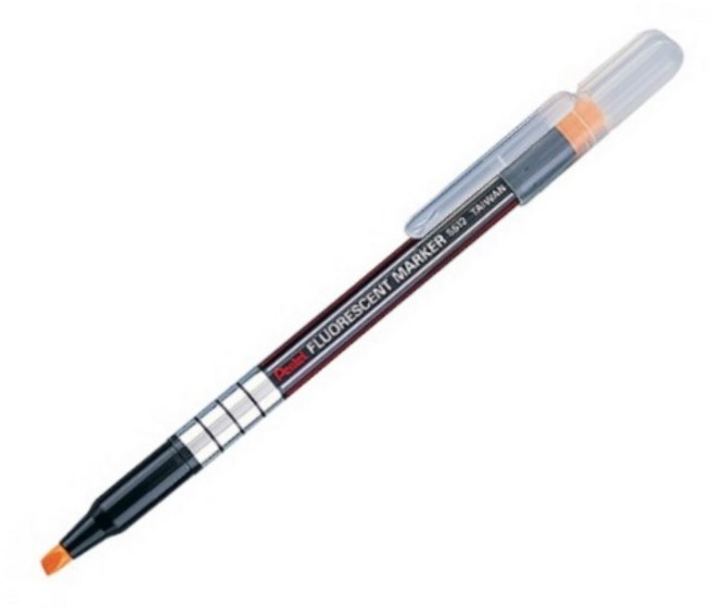 Pentel 飛龍 S512 單頭螢光筆 - 台灣製, 橘, 1個裝