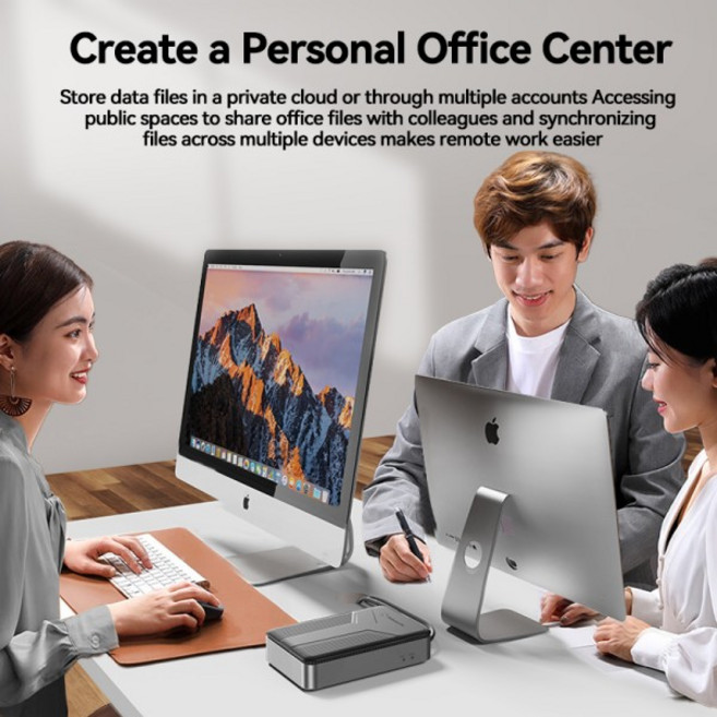 Yottamaster Cloud Nas 스토리지 네트워크 3.5인치 SATA HDD SSD용 개인 클라우드 서버 인클로저 Servidor, 04 AU Plug