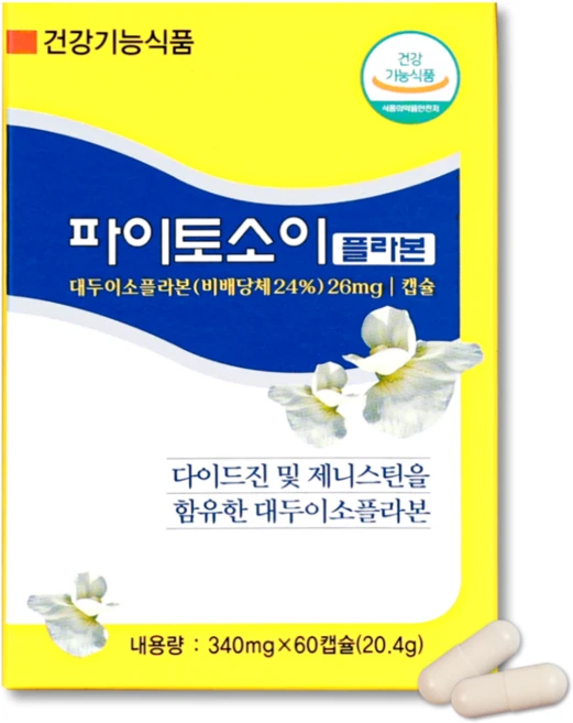 병원판매용 파이토소이 이소플라본 대두 여성 식물성 천연 에스트로겐 약 2개월분, 1개, 60정 - 쿠팡