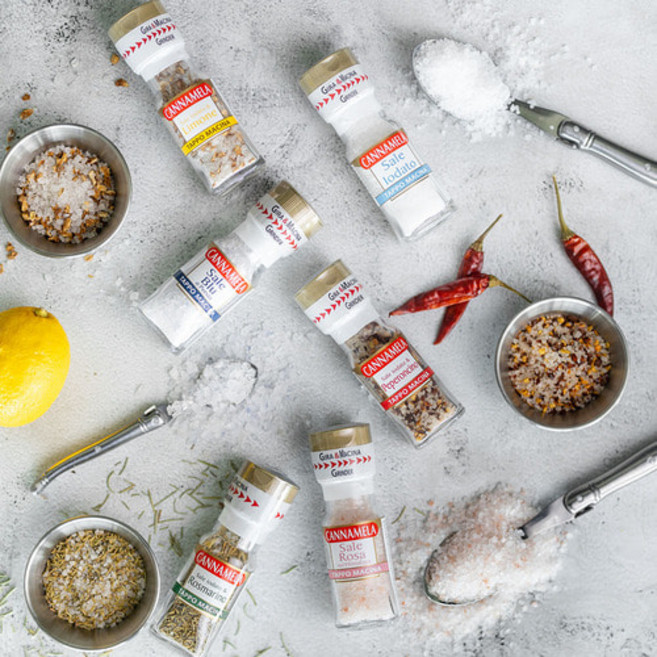 칸나멜라 소금 5종 요오드 핑크 블루 레몬 로즈마리 페페로치노, 4. 로즈마리솔트 30g, 1개