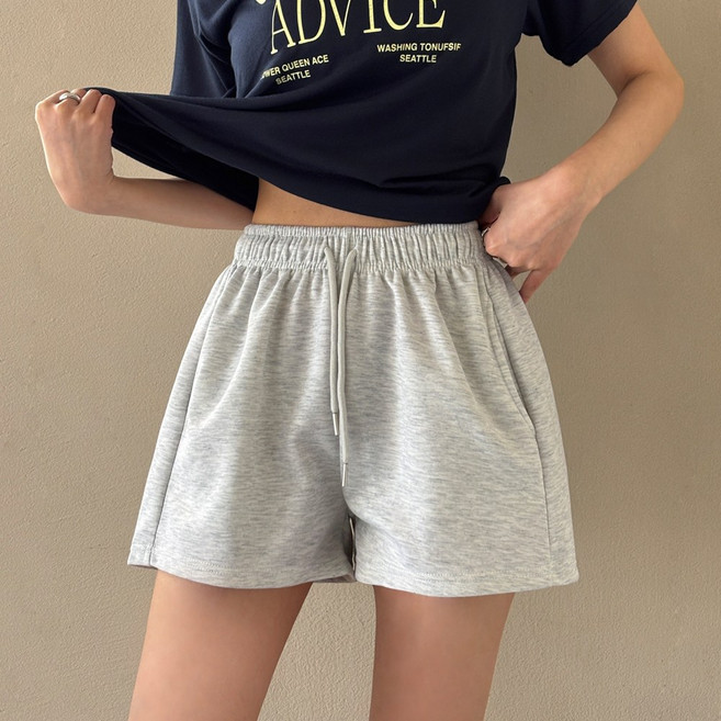 잇진 여성 트레이닝 스웻 스판 밴딩 3부 반바지