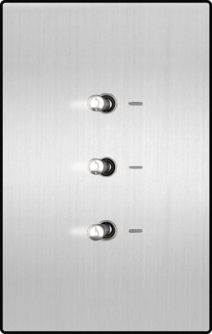 베코 베토 실버 토글 스위치 VEKO BETO, 실버 1개용 3구 [Logo X], 1개