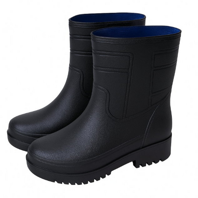 時尚中筒橡膠雨靴 防水防滑耐磨 雨天安全舒適必備