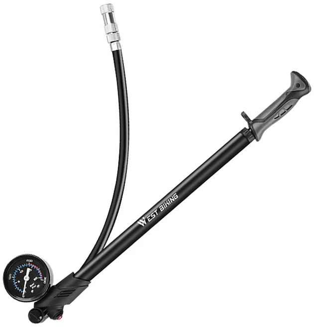 시그니처베이지 자전거 쇼바 샥 프론트 포크 펌프 공기주입기 YPZ147, 1개, 블랙 - 쿠팡