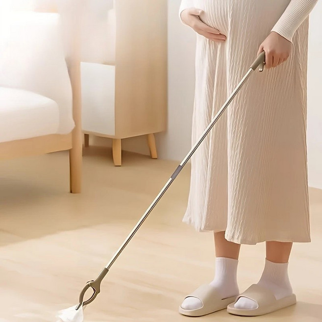 인체공학적 경량 접이식 롱타입 쓰레기 집게, 그레이, 1개