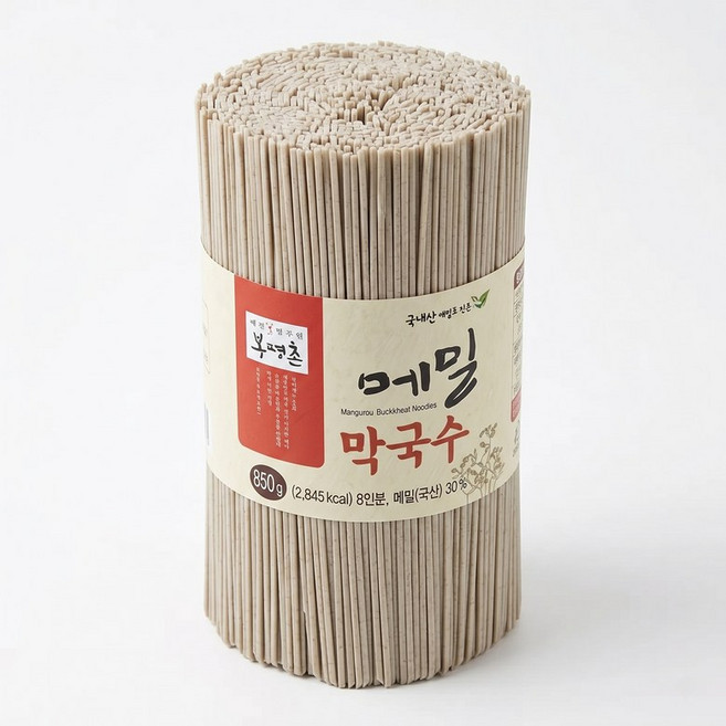 봉평촌 메밀 막국수 850g 국내산 메밀 쫄면 밀면 소바 막국수 냉면 콩국수 소면 모밀 생면 사발 면 사리, 1개