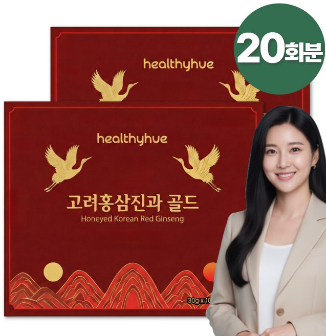 헬씨휴 국내산 홍삼 진과 실속형 선물세트, 600g, 1