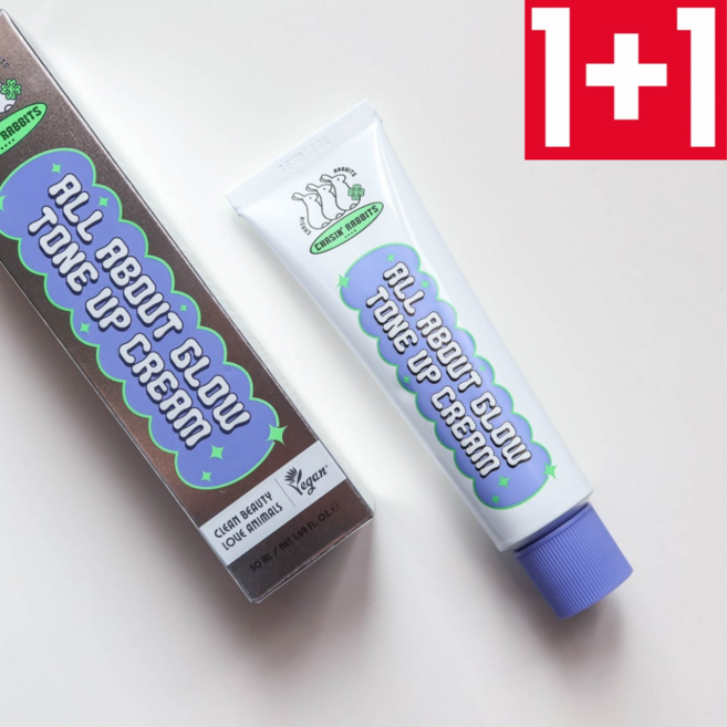 체이싱래빗 올어바웃 글로우 톤업크림 1+1, 피부보정, 50ml, 1세트
