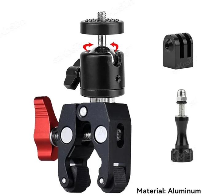 인스타 360 X4 X5 고프로 13 12 11 10 9 DJI 액션 6 자전거 오토바이 셀카봉 모노포드 마운트 핸들바 브래, 07 TYPE K, 01 Motocycle Cycling, 01 China Mainland