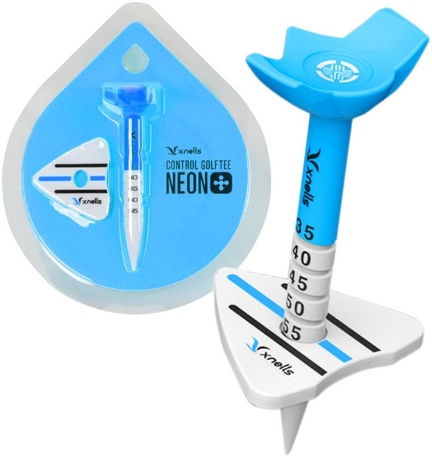 TECH SKIN 35mm - 55mm 컨트롤 골프 티 네온 플러스 신디자인 높이 조절 가능, 1개