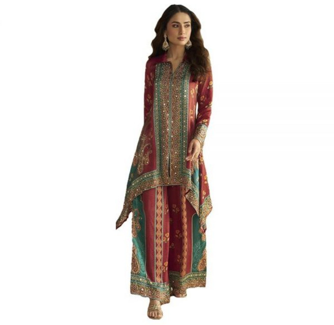 Shriva Fashion Indian Pakistani Ready to wear Co-ord set suit for eid wedding party for women (294, Teal