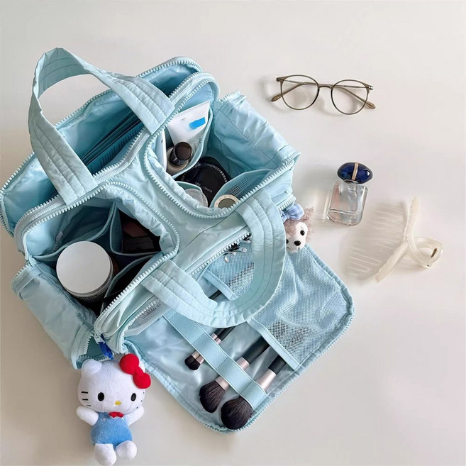 대용량 화장품 파우치 여행용 보조가방 매쉬 포켓 수납 메이크업박스