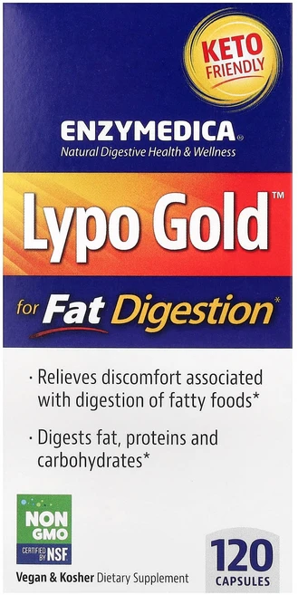 Enzymedica 리포 골드 지방 소화 최적화 120 캡슐, Enzymedica리포골드지방소화최적화120캡슐, 1개, 120정 - 쿠팡