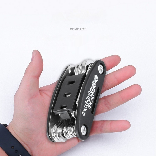 minh 다기능 휴대용 자전거 수리 육각렌치세트 야외활동 정비공구, 1세트