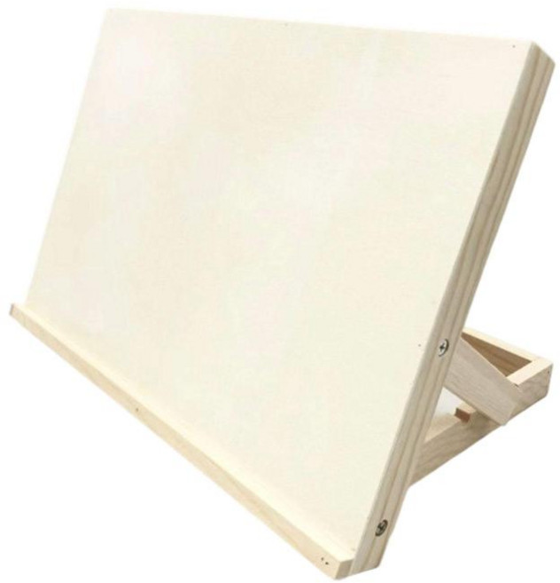 FWT 초보자를 위한 탁상용 이젤 드로잉 보드 책꽂이 디스플레이 스탠드 나무 경량 스케치 보드 드로잉 이젤, 목재, 나무색