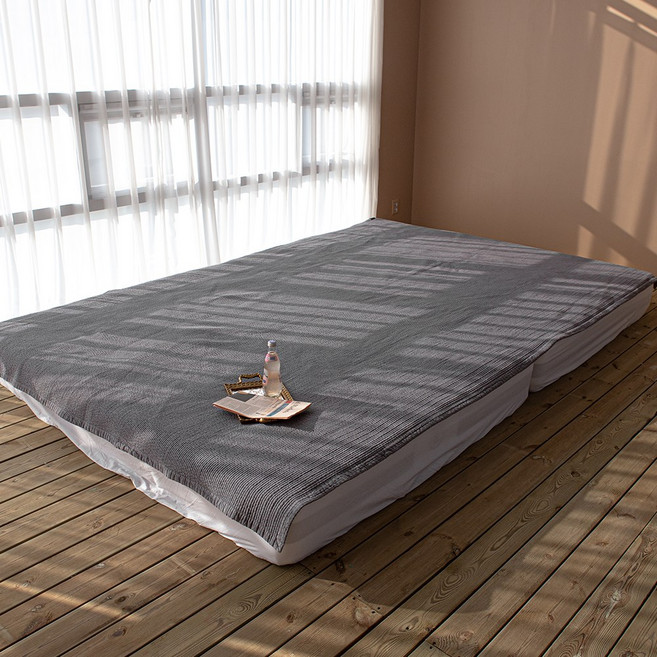 유기농 순면 침대패드, 차콜